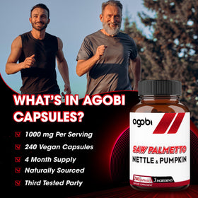 Présentation des ingrédients du complément agobi Saw Palmetto
