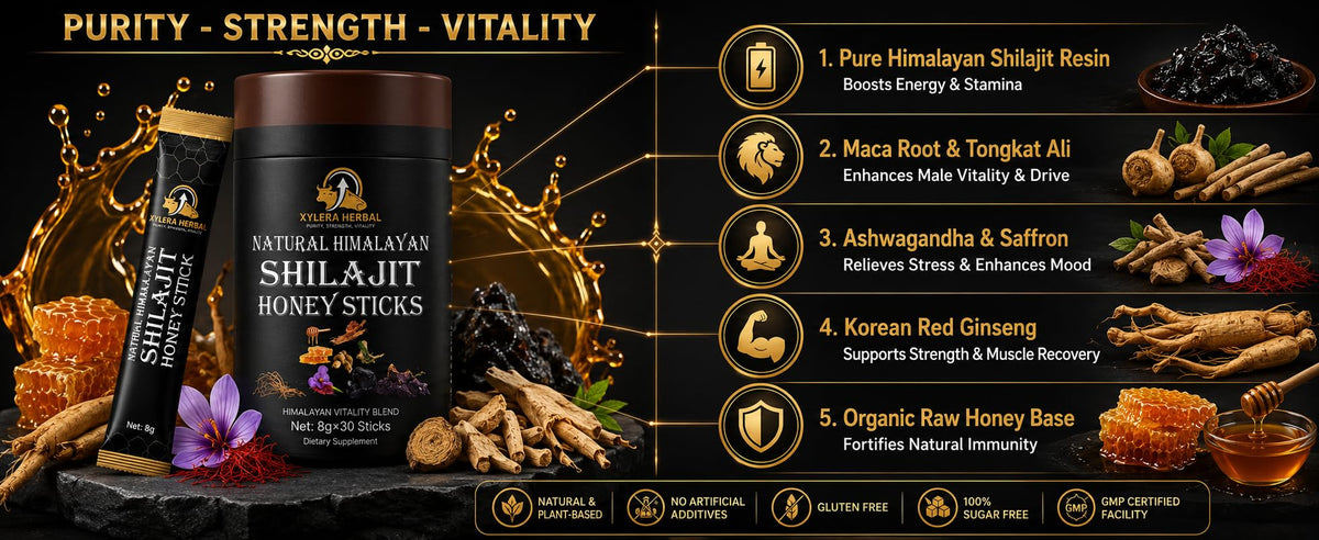 Présentation des Sticks de Shilajit XYLERA HERBAL
