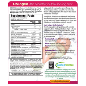 Présentation des tubes de collagène liquide Applied Nutrition