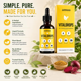 Présentation des Vitaldrops natocore sur une table