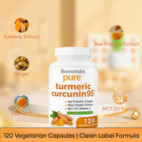 Présentation du flacon de complément alimentaire curcuma sur une table