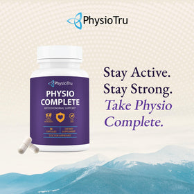 Présentation du flacon de PhysioTru CoQ10 sur fond neutre