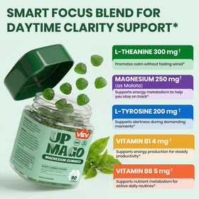 Présentation du flacon de VEV Calm Magnesium Gummies ouvert