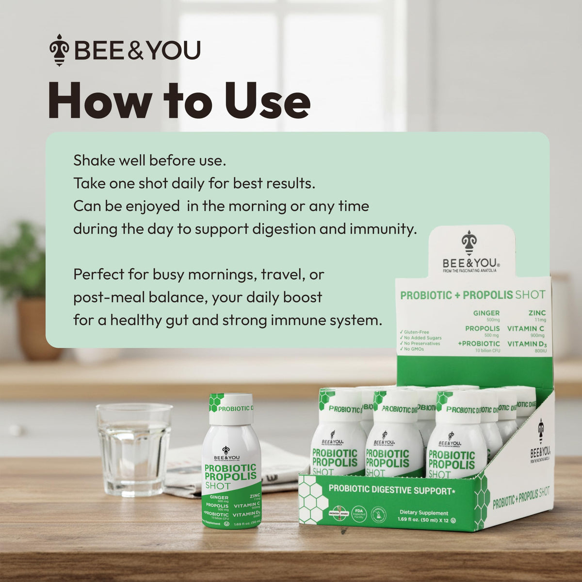 Présentation du pack de 12 Shots BEE & YOU