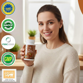 PRESERVE Capsules de Cannelle de Ceylan, capsules dans une main