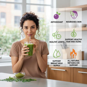 PRESERVE Poudre de Moringa Pure 113g vue arrière avec informations nutritionnelles
