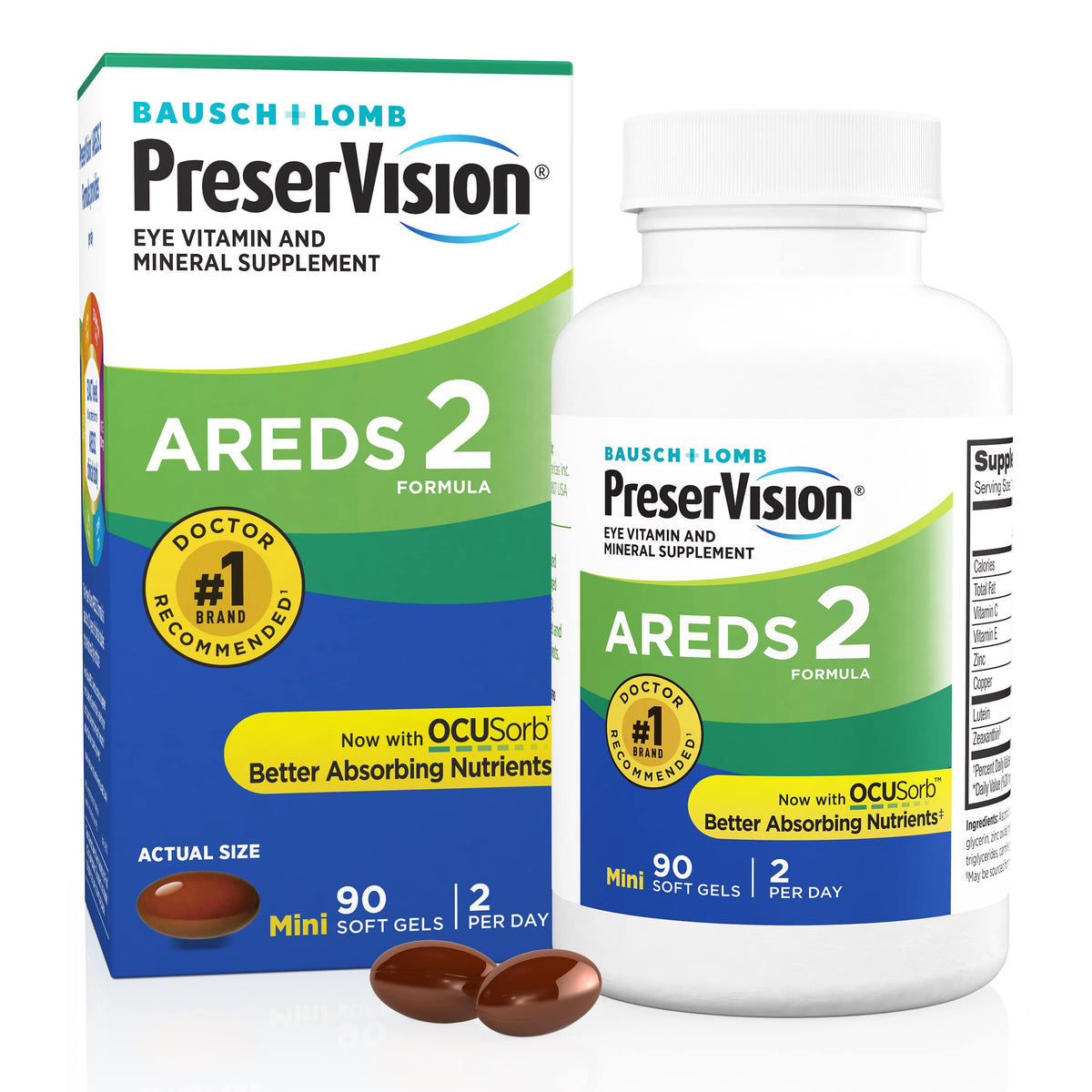 PreserVision AREDS 2 gélules 90 unités, vue de face