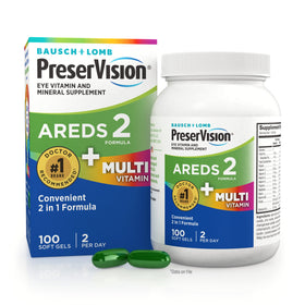 PreserVision AREDS 2 + Multivitamines 100 gélules molles vue de face