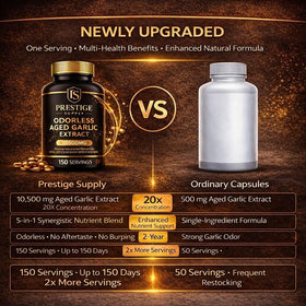 Prestige Supply Extrait d'Ail Vieilli sur un fond neutre