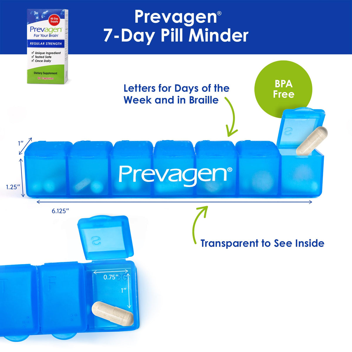 Prevagen capsules faciles à avaler avec emballage