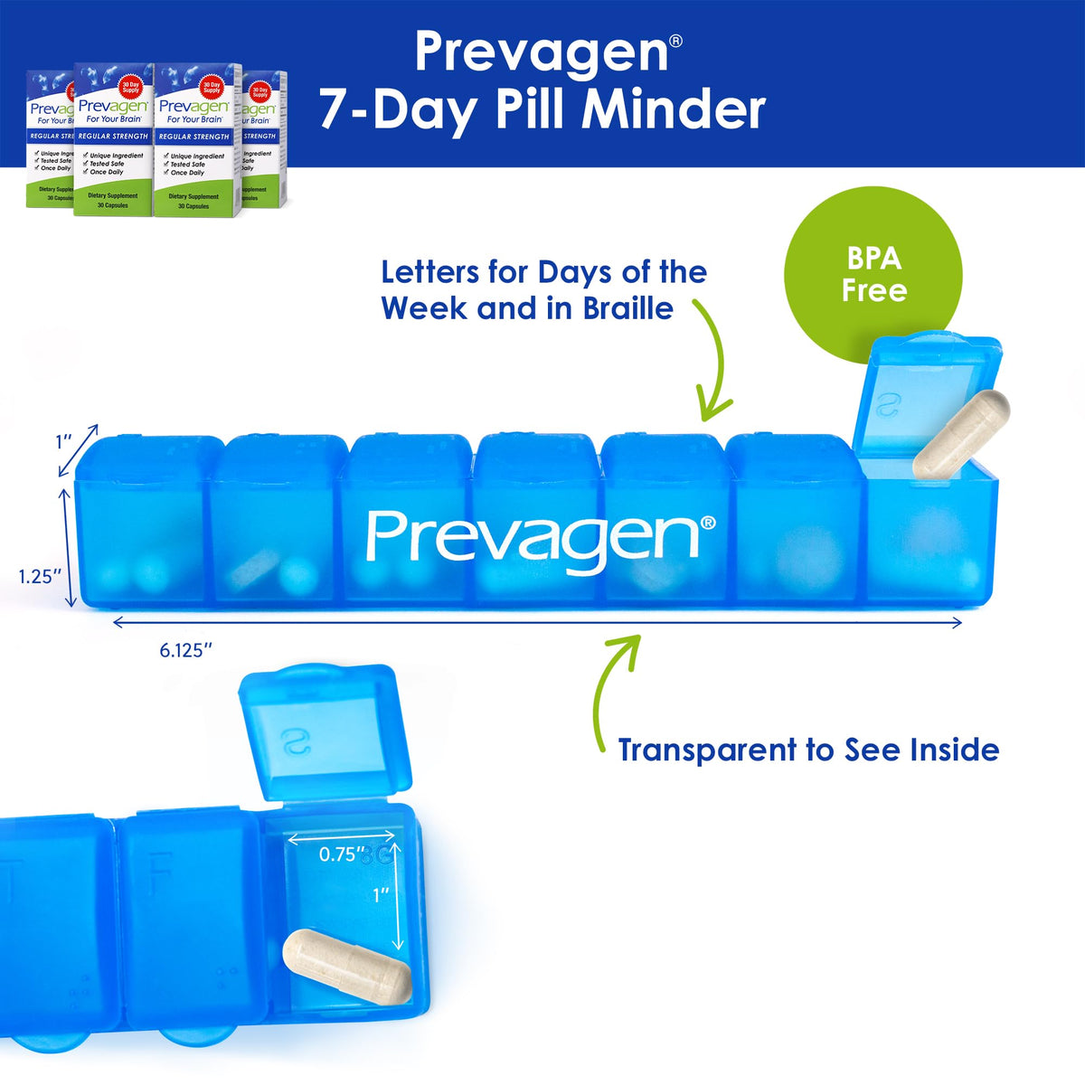 Prevagen Complément Alimentaire 30 Capsules arrière avec informations nutritionnelles
