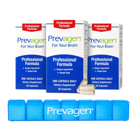 Prevagen Complément Alimentaire 30 Capsules avant avec pilulier de 7 jours