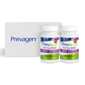 Prevagen Extra Fort Baies 2-Pack vue avant avec boîte de rangement