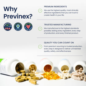 Previnex Muscle Health Plus poudre dans un verre avec de l'eau