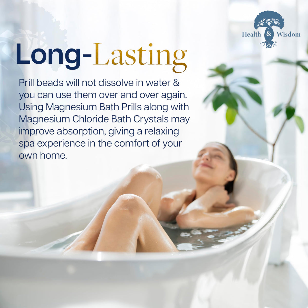 Prills de Magnésium Health and Wisdom pour le bain