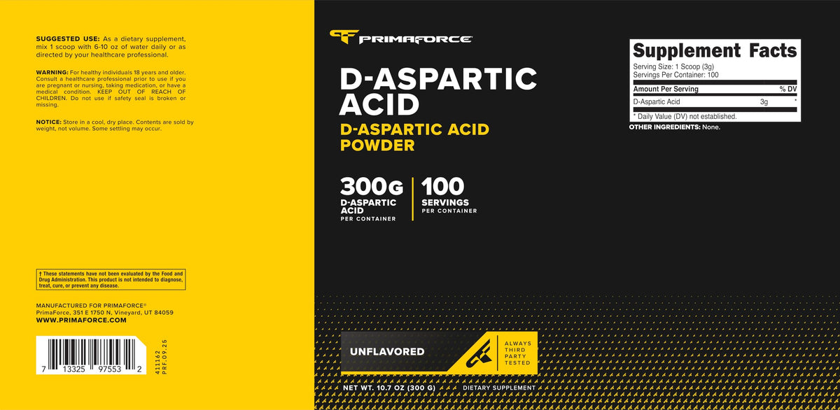 Primaforce Acide D-Aspartique 300g - utilisation dans un shaker