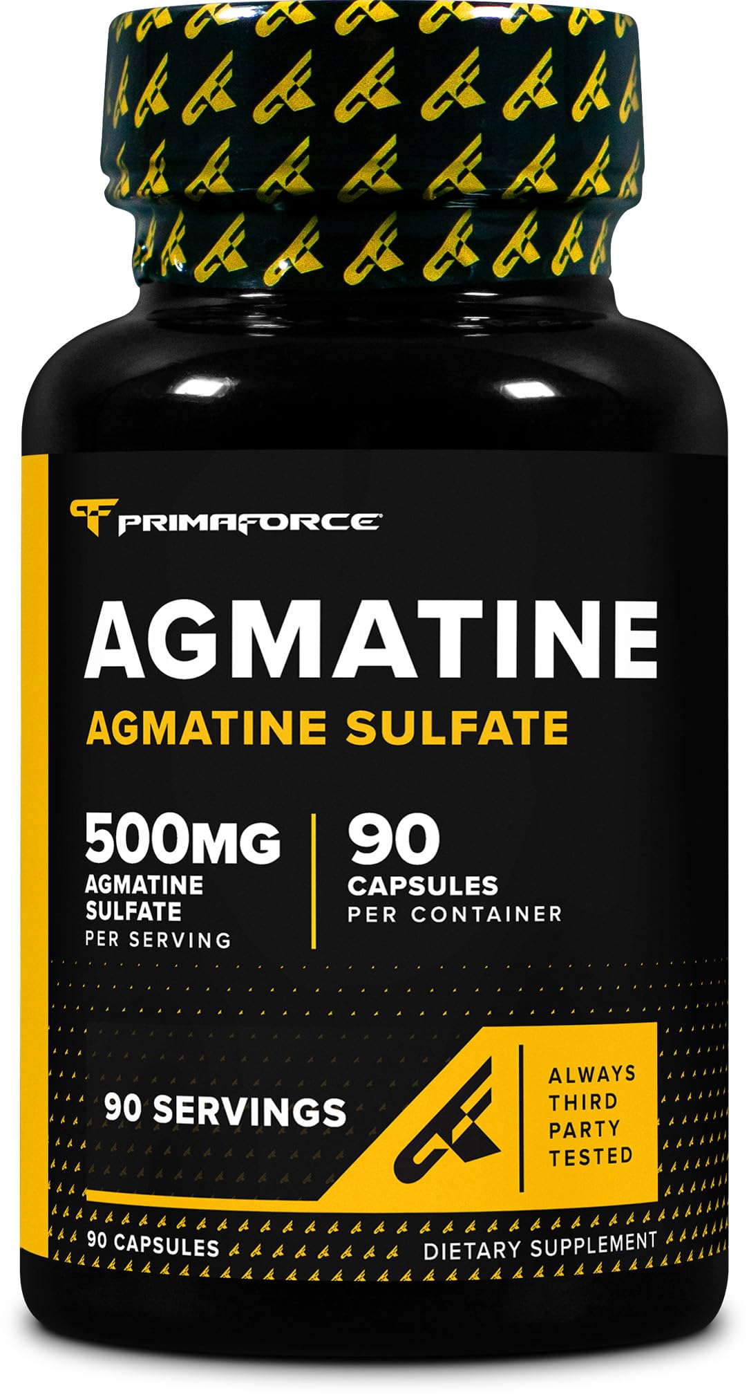 Primaforce Agmatine Sulfate 500mg 90 capsules vue de face