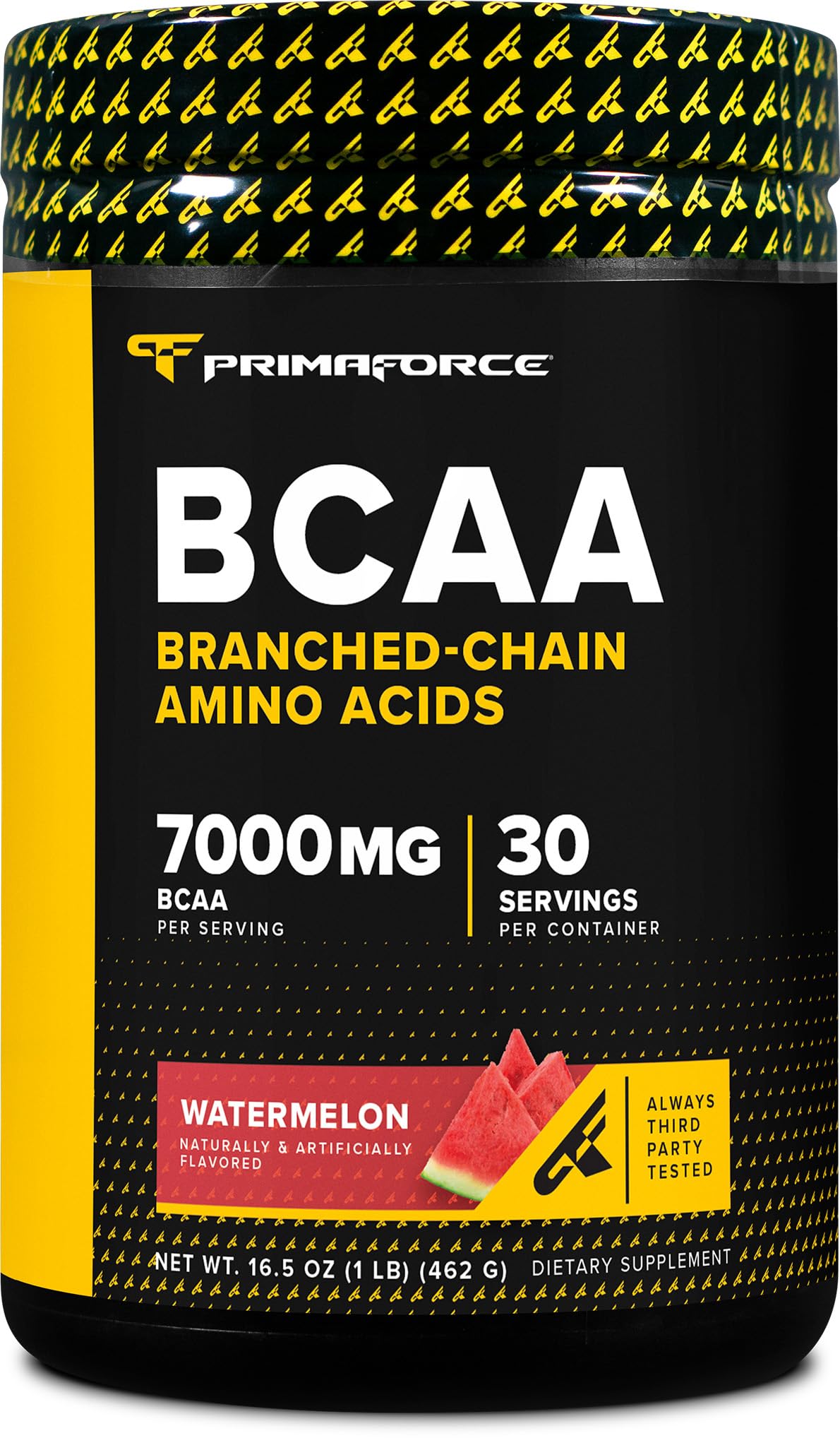 Primaforce BCAA Poudre Pastèque vue avant avec étiquette