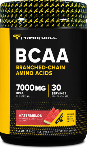 Primaforce BCAA Poudre Pastèque vue avant avec étiquette