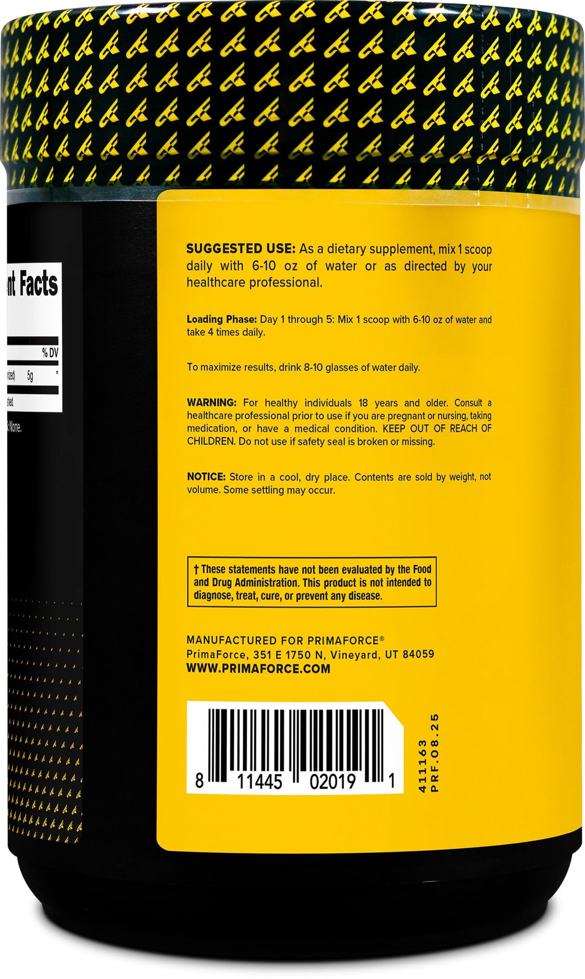 Primaforce créatine monohydrate 500g cuillère de dosage incluse