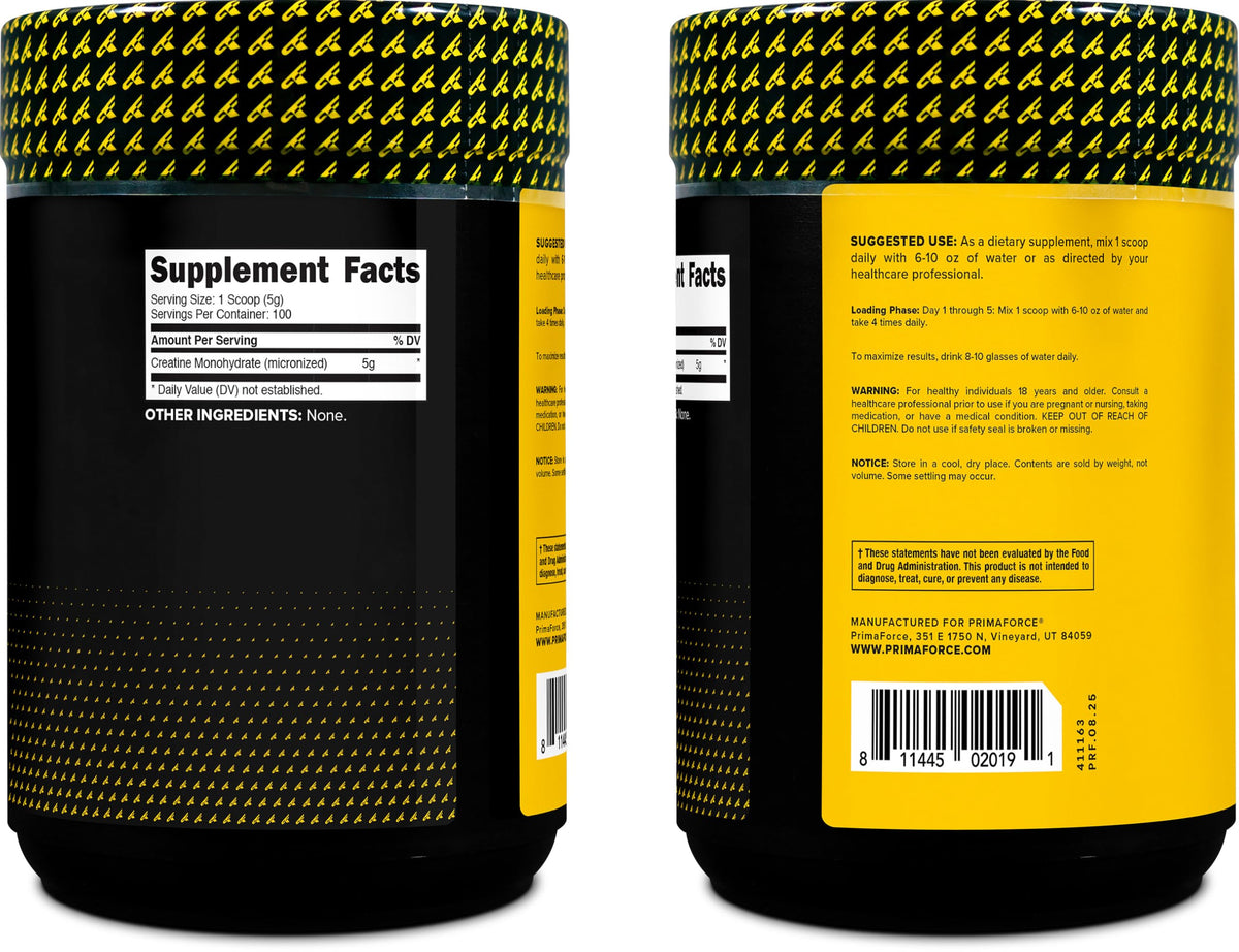 Primaforce créatine monohydrate 500g et shaker