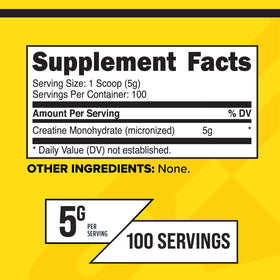 Primaforce créatine monohydrate 500g étiquette côté