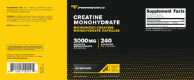 Primaforce Créatine Monohydrate Capsules sur fond blanc