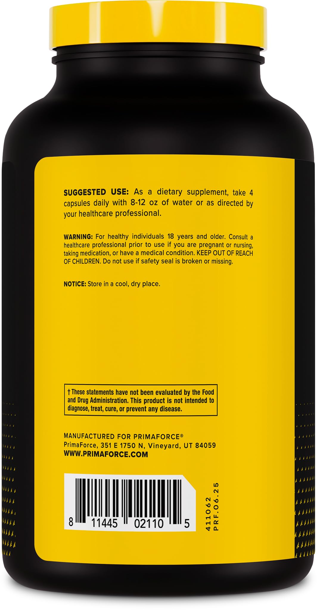 Primaforce Créatine Monohydrate Capsules vue de côté