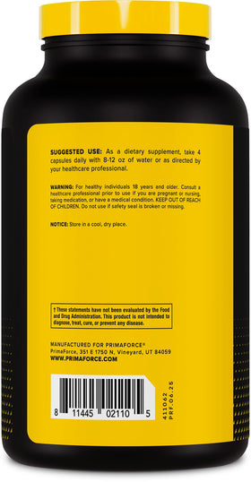 Primaforce Créatine Monohydrate Capsules vue de côté