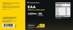 Primaforce EAA 1200mg bouteille ouverte montrant les capsules