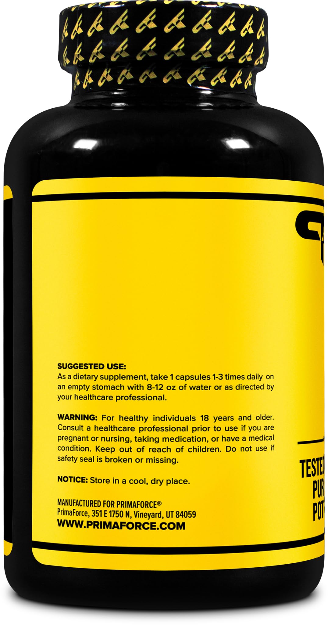 Primaforce L-Glutamine 800mg capsules close-up