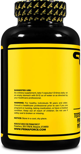Primaforce L-Glutamine 800mg capsules close-up