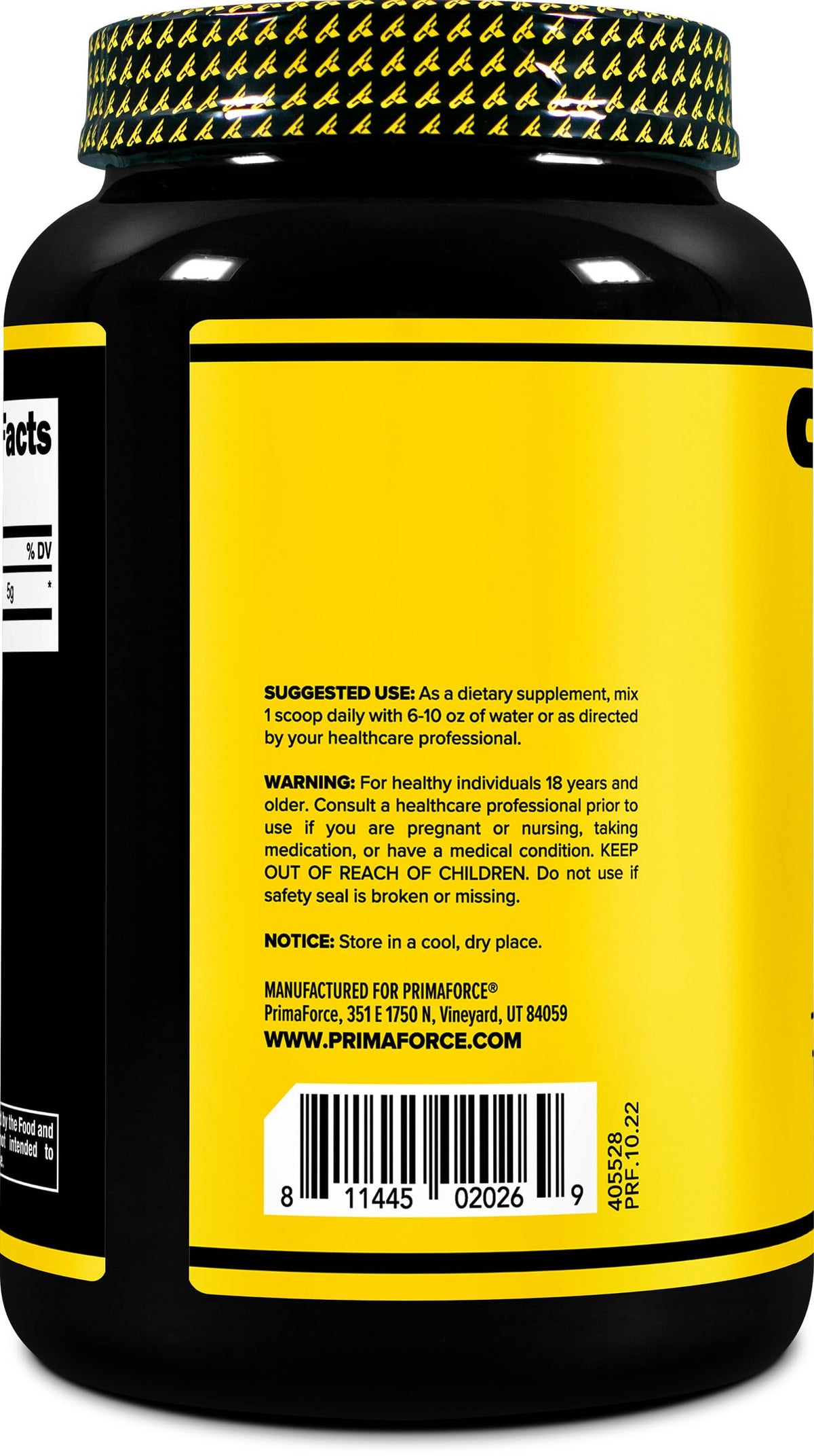 Primaforce Poudre L-Glutamine 1500g en préparation avec de l'eau