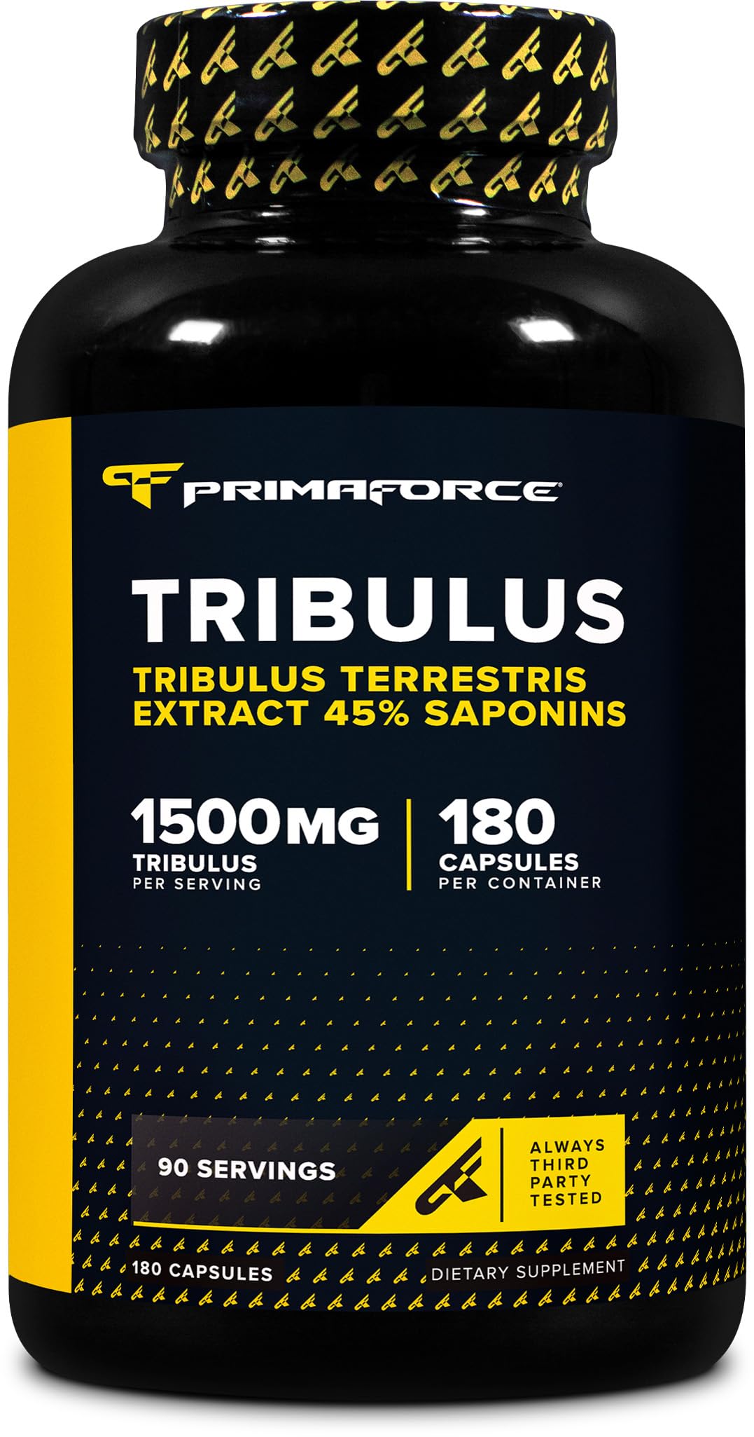Primaforce Tribulus Terrestris 1 500 mg 180 capsules côté avant