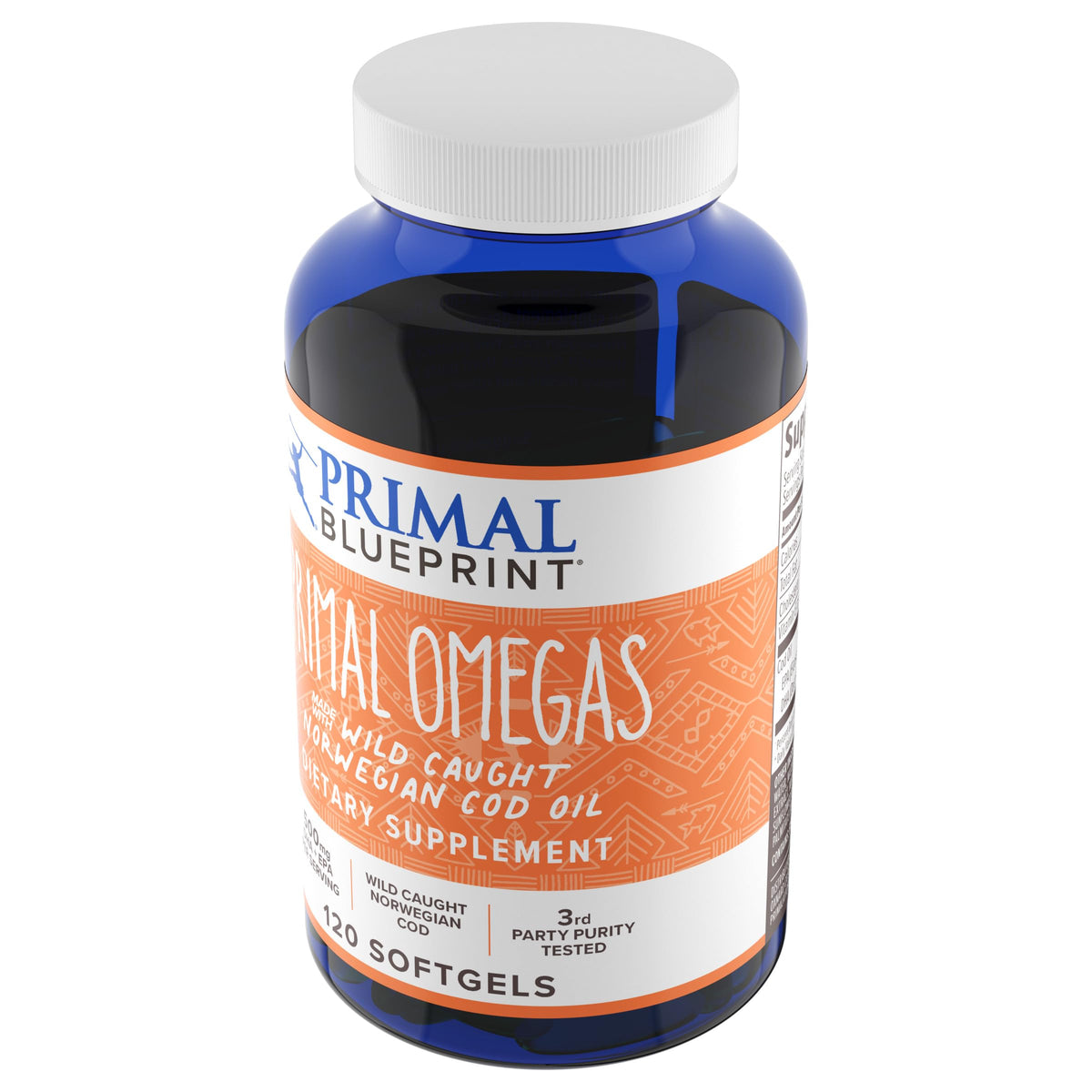 Primal Blueprint Primal Omegas gélules dans leur emballage