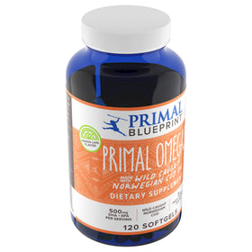 Primal Blueprint Primal Omegas gélules sur une table