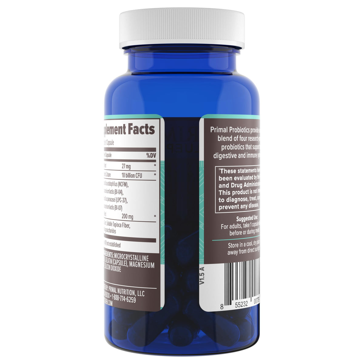 Primal Blueprint Primal Probiotics capsules ouvertes sur une cuillère