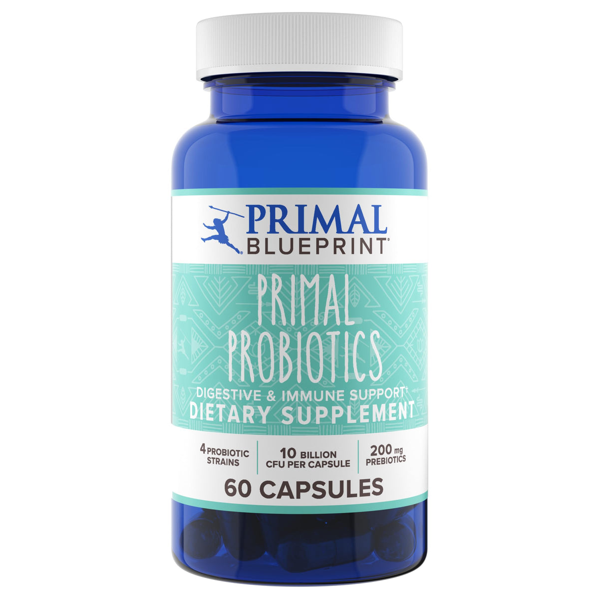 Primal Blueprint Primal Probiotics flacon de 60 capsules vue de face