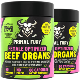 PRIMAL FURY Complément Alimentaire de Foie de Bœuf 120 Capsules vue de face