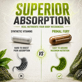 PRIMAL FURY Complément Alimentaire Organes de Bœuf avec étiquette visible