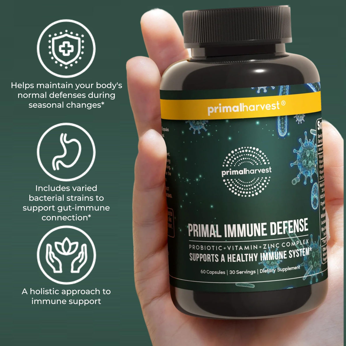 Primal Harvest Complément Alimentaire avec verre d'eau