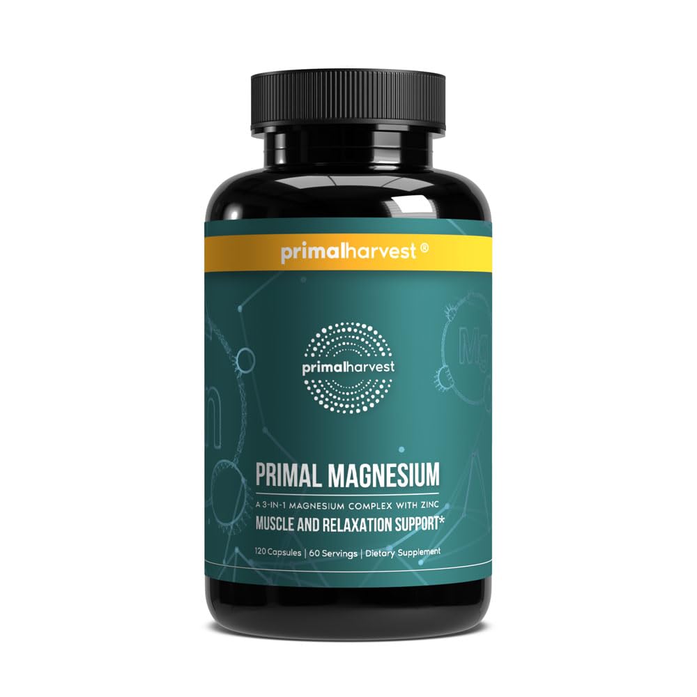 Primal Harvest Complément Alimentaire Magnésium 135mg vue avant