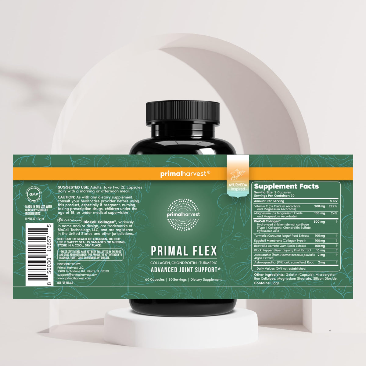 Primal Harvest Flex flacon dans un cadre de vie saine