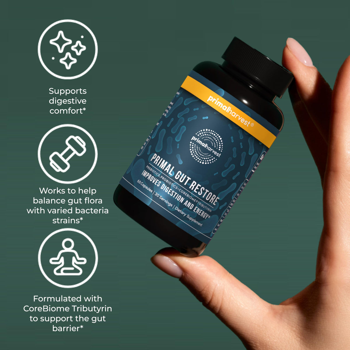 Primal Harvest Gut Restore étiquette du produit
