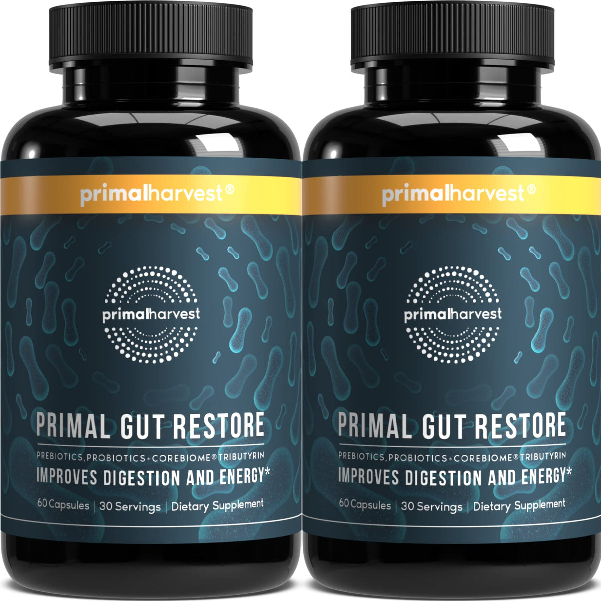 Primal Harvest Gut Restore flacon de 30 capsules vue de face