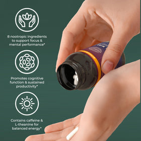 Primal Harvest Mind Fuel vue de côté montrant les dimensions du produit