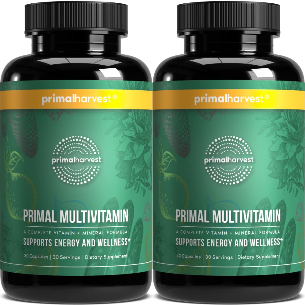 Primal Harvest Multivitamin flacon vue de face avec étiquette