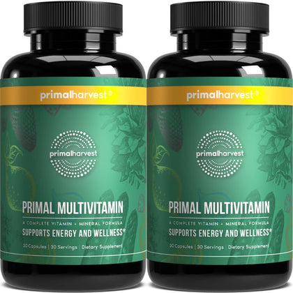 Primal Harvest Multivitamin flacon vue de face avec étiquette