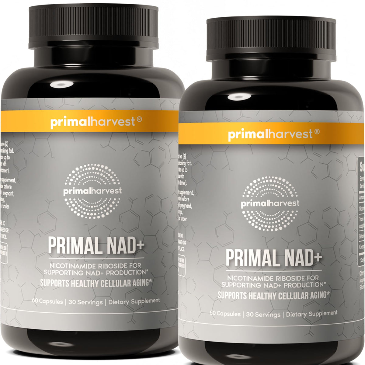 Primal Harvest NAD+ complément alimentaire vegan 425 mg devant l'emballage
