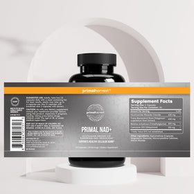 Primal Harvest NAD+ sur un fond blanc